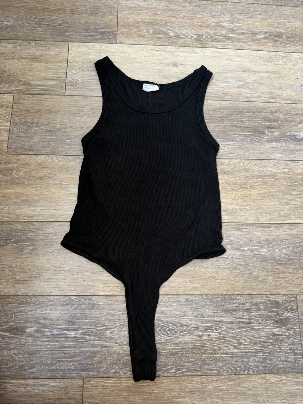 Clyque Black One-Piece Tank Bodysuit Sz XL